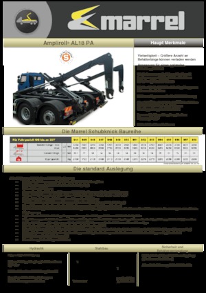 Konténer-emelőhorgos tehergépkocsik Marrel AL 18 PA S 50