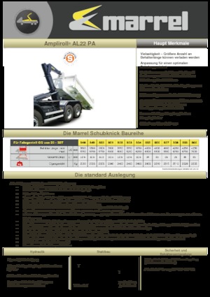 Konténer-emelőhorgos tehergépkocsik Marrel AL 22 PA S 59