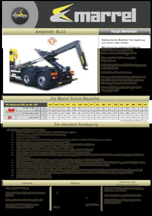 Konténer-emelőhorgos tehergépkocsik Marrel AL 22 S 48