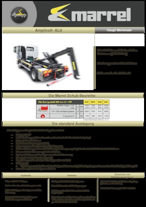 Konténer-emelőhorgos tehergépkocsik Marrel AL 8 DIN 39 B