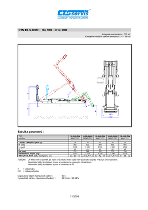 Konténer-emelőhorgos tehergépkocsik CTS CTS 10-45 S/1000