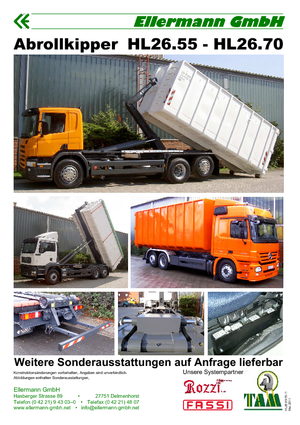 Konténer-emelőhorgos tehergépkocsik Ellermann HL 26.60