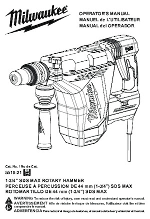 Fűrókalapácsok Milwaukee 5518-21