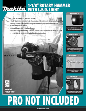Fűrókalapácsok Makita HR2811F