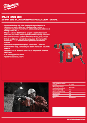 Fűrókalapácsok Milwaukee PLH 28 XE