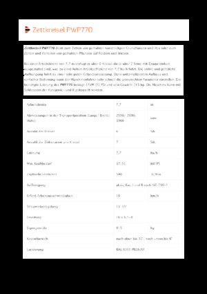Rendterítők Pronar PWP 770