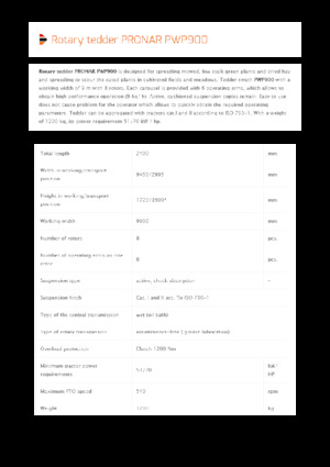 Rendterítők Pronar PWP 900