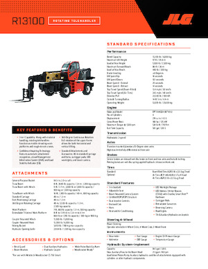 Forgó felsővázas teleszkóps rakodók JLG R13100