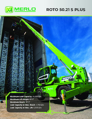 Forgó felsővázas teleszkóps rakodók Merlo Roto 50.21 S PLUS