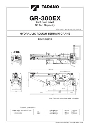 Terepjáró daruk Tadano GR-300EX-3