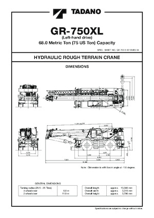 Terepjáró daruk Tadano GR-750XL-3