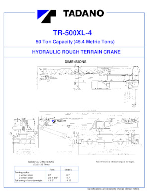 Terepjáró daruk Tadano TR-500XL-4