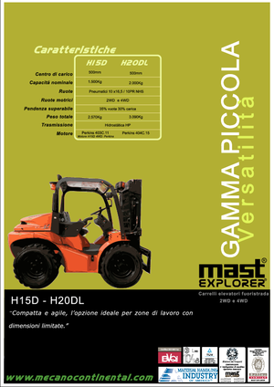 Terepjáró targoncák Mast Explorer H 20 DL
