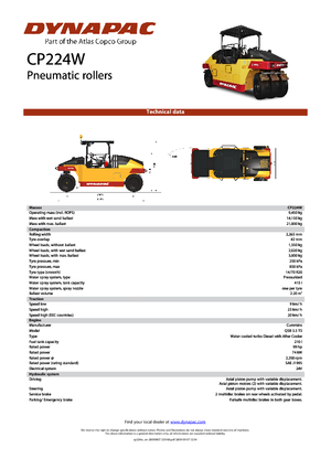 Gumihengerek Dynapac CP 224 W