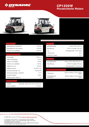 Gumihengerek Dynapac CP1200W