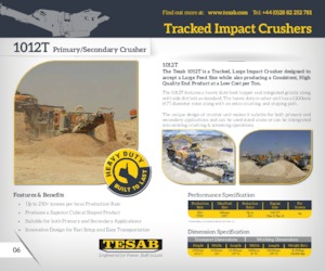 Kőtörmelék ujrahasznostó telepek Tesab 1012T 