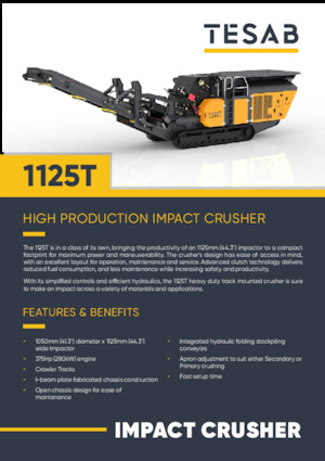 Kőtörmelék ujrahasznostó telepek Tesab 1125T