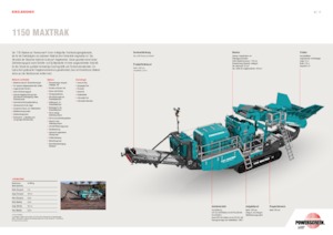 Kőtörmelék ujrahasznostó telepek Powerscreen 1150 Maxtrak