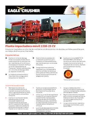 Kőtörmelék ujrahasznostó telepek Eagle Crusher 1200-25 CV