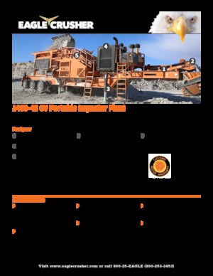 Kőtörmelék ujrahasznostó telepek Eagle Crusher 1400-45 CV