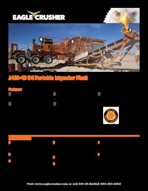 Kőtörmelék ujrahasznostó telepek Eagle Crusher 1400-45 OC