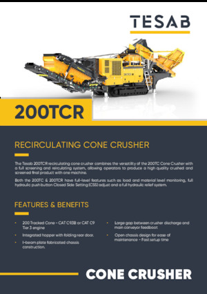 Kőtörmelék ujrahasznostó telepek Tesab 200TCR