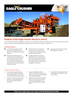 Kőtörmelék ujrahasznostó telepek Eagle Crusher 2036 Eagle