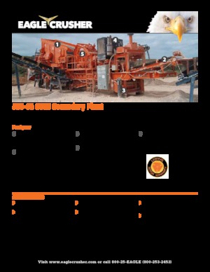 Kőtörmelék ujrahasznostó telepek Eagle Crusher 500-05 CVSS