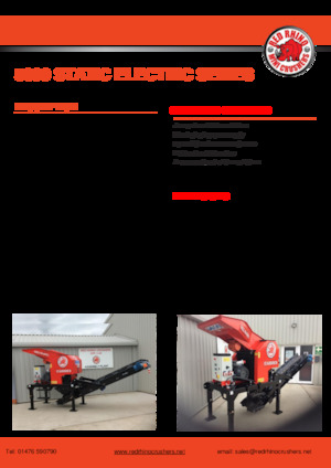 Kőtörmelék ujrahasznostó telepek Red Rhino 5000 Static Electric Series