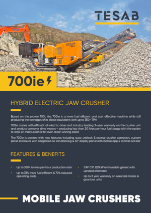 Kőtörmelék ujrahasznostó telepek Tesab 700ie