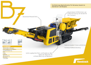 Kőtörmelék ujrahasznostó telepek Keestrack B7