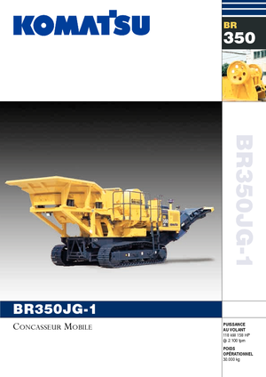Kőtörmelék ujrahasznostó telepek Komatsu BR350JG