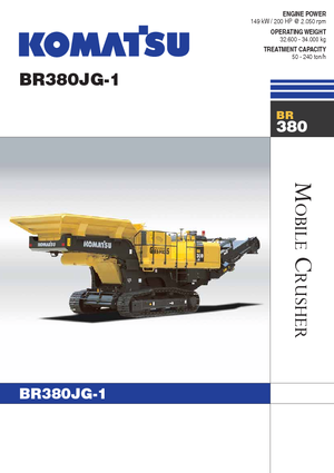 Kőtörmelék ujrahasznostó telepek Komatsu BR380JG-1E0