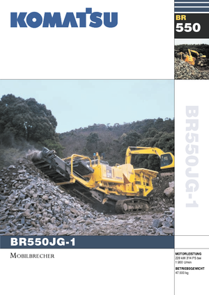 Kőtörmelék ujrahasznostó telepek Komatsu BR550JG