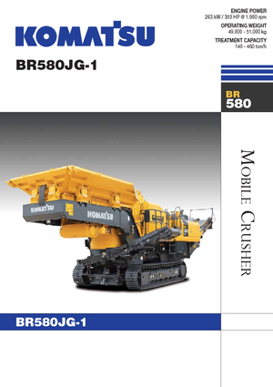 Kőtörmelék ujrahasznostó telepek Komatsu BR580JG-1
