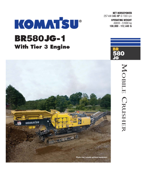 Kőtörmelék ujrahasznostó telepek Komatsu BR580JG-1