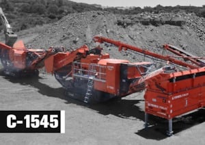 Kőtörmelék ujrahasznostó telepek Terex-Finlay C 1545