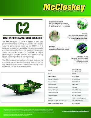 Kőtörmelék ujrahasznostó telepek McCloskey C2