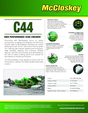 Kőtörmelék ujrahasznostó telepek McCloskey C44