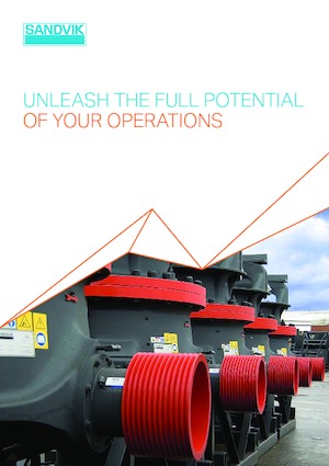 Kőtörmelék ujrahasznostó telepek Sandvik CS660