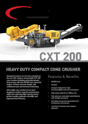 Kőtörmelék ujrahasznostó telepek Screen Machine Industries  CXT 200