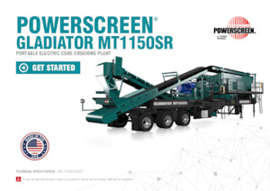 Kőtörmelék ujrahasznostó telepek Powerscreen Gladiator MT1150SR