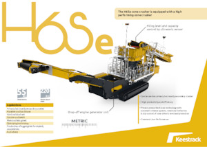 Kőtörmelék ujrahasznostó telepek Keestrack H6Se