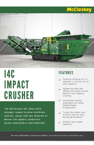 Kőtörmelék ujrahasznostó telepek McCloskey I4C