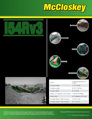 Kőtörmelék ujrahasznostó telepek McCloskey I54R V3