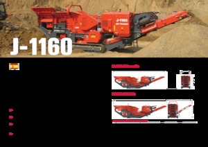 Kőtörmelék ujrahasznostó telepek Terex-Finlay J 1160