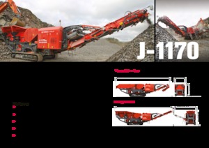 Kőtörmelék ujrahasznostó telepek Terex-Finlay J 1170