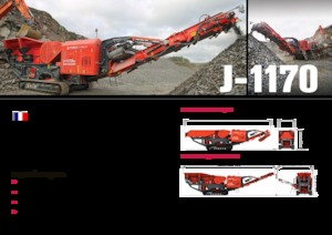 Kőtörmelék ujrahasznostó telepek Terex-Finlay J 1170