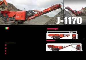 Kőtörmelék ujrahasznostó telepek Terex-Finlay J 1170