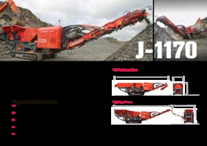 Kőtörmelék ujrahasznostó telepek Terex-Finlay J 1170